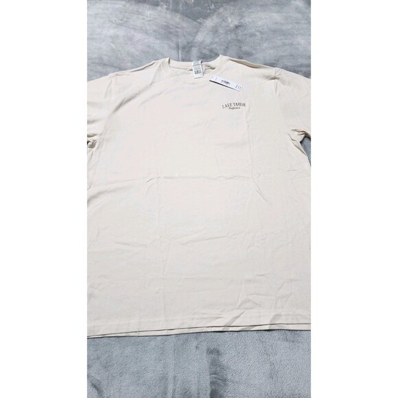 Victoria's Secret Ivory Small Lake Tahoe Campus Cotton Tee NWT - Picture 1 of 8